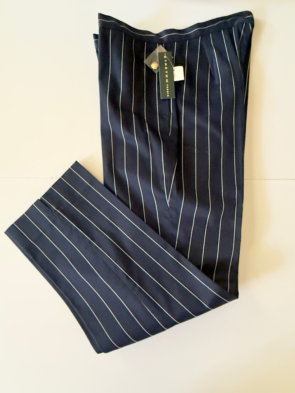 Lauren- Ralph Lauren Navy/White Pinstripe Women’s Pants.
